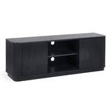 Louis Black Fluted TV Unit – Striking Textured Panels – Fits TVs up to 65 | Julian Bowen