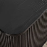 Louis Black Fluted TV Unit – Striking Textured Panels – Fits TVs up to 65 | Julian Bowen