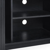 Louis Black Fluted TV Unit – Striking Textured Panels – Fits TVs up to 65 | Julian Bowen