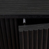 Louis Black Fluted Sideboard – Elegant Matt Black Finish with Push-Touch Cupboards | Julian Bowen