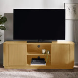 Louis Fluted TV Unit – Light Oak – Warm and Textured – Fits TVs up to 65" | Julian Bowen