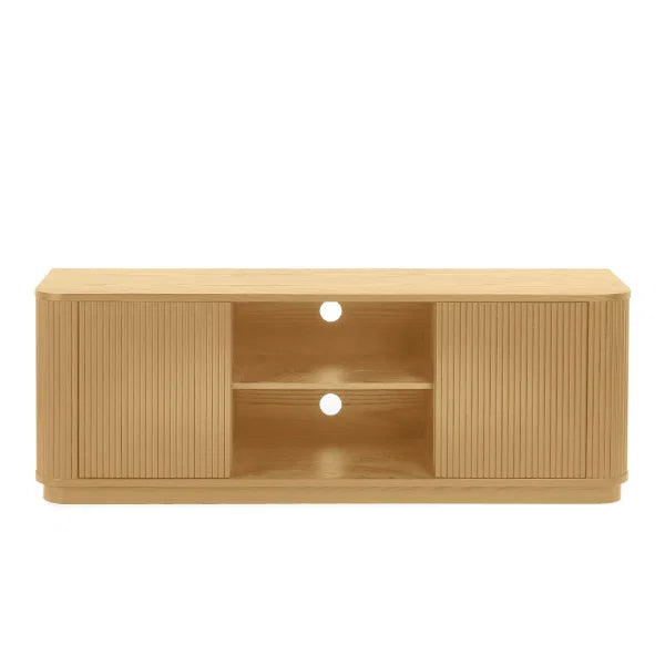Louis Fluted TV Unit – Light Oak – Warm and Textured – Fits TVs up to 65"
