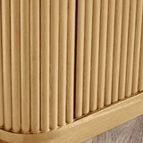 Louis Fluted TV Unit – Light Oak – Warm and Textured – Fits TVs up to 65" | Julian Bowen