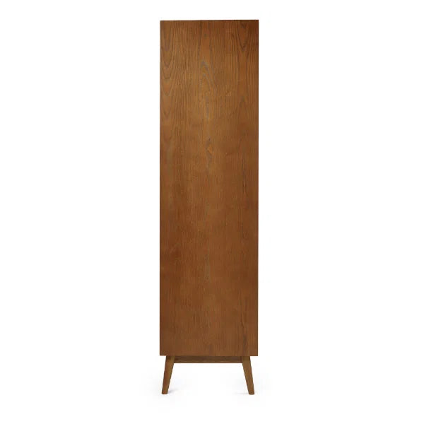 Lowry 2 Door Wardrobe – Oak – Classic Design with Brushed Metal Handles