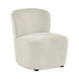 Lunetta dune beige chenille accent chair in a modern living room setting