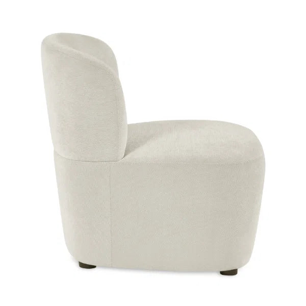 Lunetta dune beige chenille accent chair in a modern living room setting