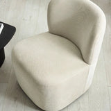 Lunetta dune beige chenille accent chair in a modern living room setting