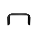 LPD Furniture Lake black coffee table with sleek curved design in a modern living room setting