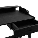 LPD Furniture Lark black matte desk with ash veneer in a modern home office setting