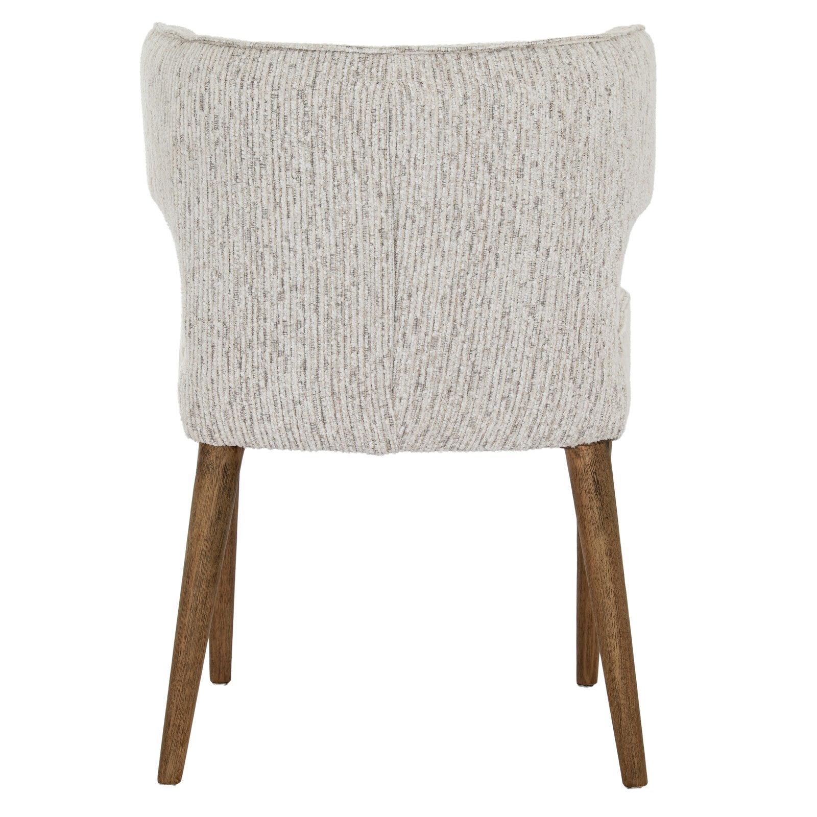 	Lifestyle view of Hill Interiors Avia mist grey dining chair in a stylish contemporary dining space