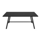 	LPD Furniture Louie black matte dining table with sleek minimalist design in a modern dining setting