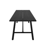 	LPD Furniture Louie black matte dining table with sleek minimalist design in a modern dining setting