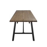 LPD Furniture Louie coffee wood-effect dining table with black frame and silver detailing in a modern dining setting