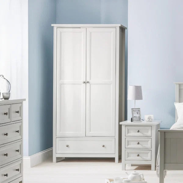 Maine 2 Door Wardrobe – Dove Grey – Spacious Storage with Soft-Close Doors