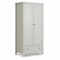 Maine 2 Door Wardrobe – Dove Grey – Spacious Storage with Soft-Close Doors