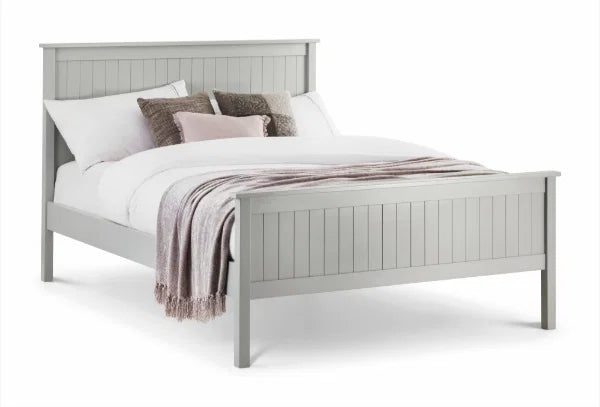 Maine Dove Grey Double Bed – Classic Panelled Headboard – 135cm