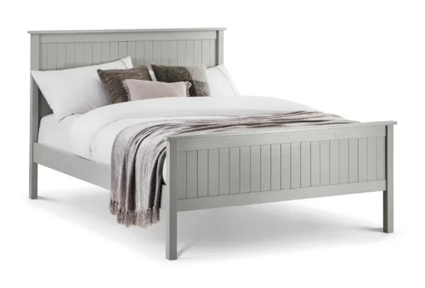 Maine Dove Grey Double Bed – Classic Panelled Headboard – 135cm