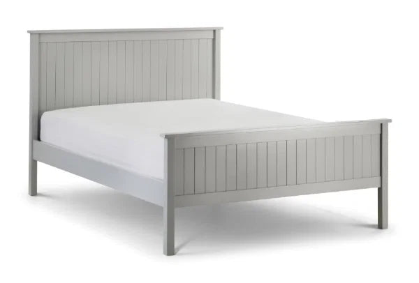 Maine Dove Grey Double Bed – Classic Panelled Headboard – 135cm