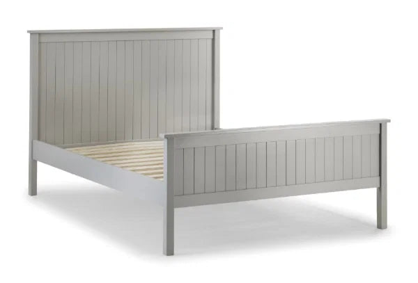 Maine Dove Grey Double Bed – Classic Panelled Headboard – 135cm
