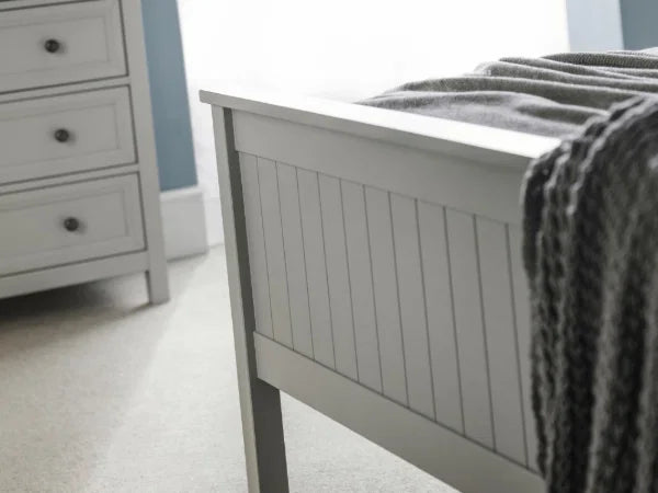 Maine Dove Grey Double Bed – Classic Panelled Headboard – 135cm