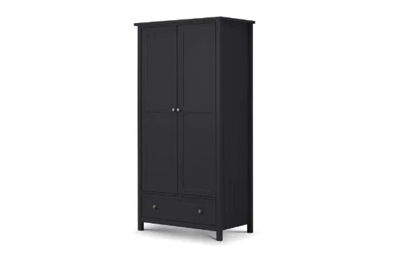 Maine 2 Door Wardrobe – Anthracite – Spacious Storage with Soft-Close Doors