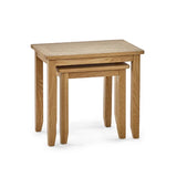 Mallory Nest of 2 Tables – Oak & White – Space-Saving Side Tables | Julian Bowen