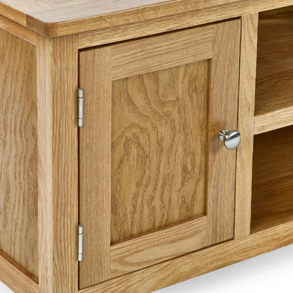 Mallory Widescreen TV Unit – Oak – Fits Large TVs up to 65" with Cable Management