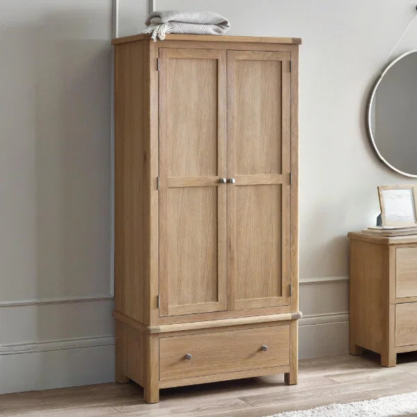 Memphis 2 Door Wardrobe – Contemporary White Gloss – Handleless Design