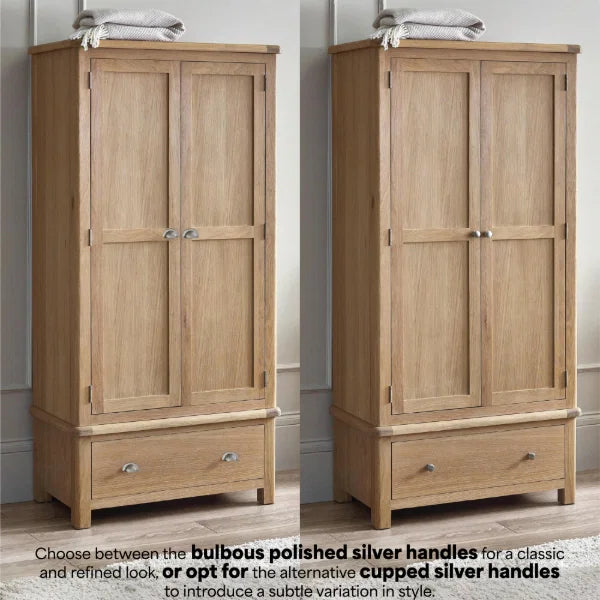 Memphis 2 Door Wardrobe – Contemporary White Gloss – Handleless Design