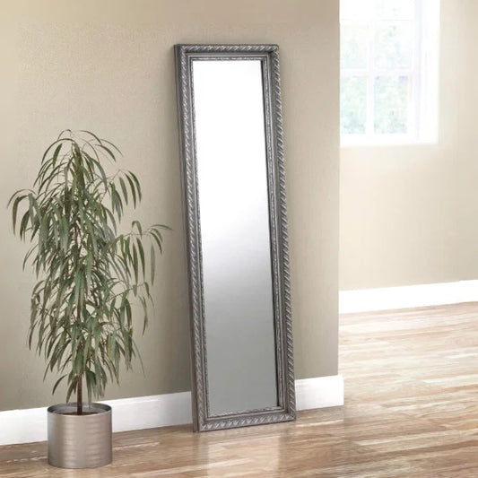 Allegro Pewter Dress Mirror – Elegant Full-Length Mirror for Bedrooms