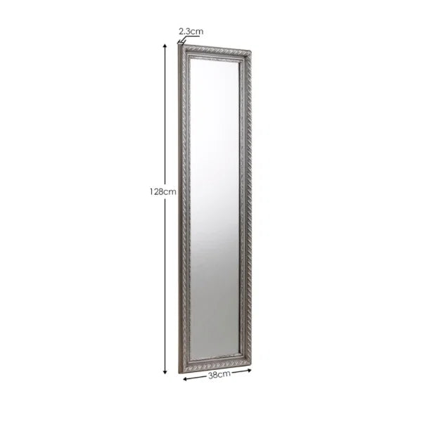 Allegro Pewter Dress Mirror – Elegant Full-Length Mirror for Bedrooms | Julian Bowen