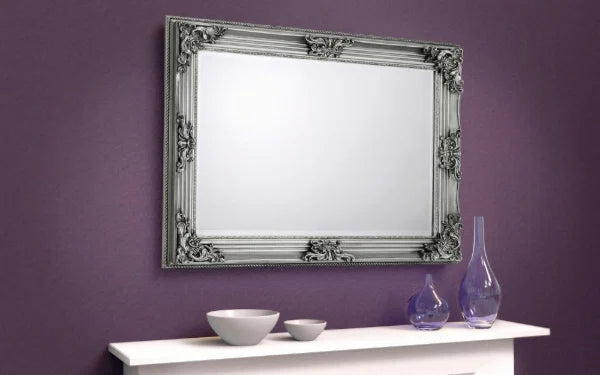 Rococo Pewter Wall Rococo Pewter Wall Mirror – Ornate Frame, Elegant Wall DécorMirror