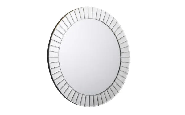 Sonata Small Round Wall Mirror – Sleek Metal Frame – Perfect for Hallways or Bathrooms