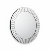 Sonata Small Round Wall Mirror – Sleek Metal Frame – Perfect for Hallways or Bathrooms | Julian Bowen
