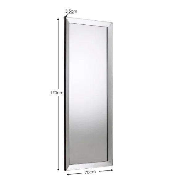 Soprano Lean-To Dress Mirror – Elegant Full-Length Mirror – No Wall Fixing Needed