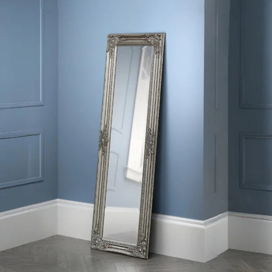 Palais Pewter Dress Mirror – Elegant Full-Length Mirror for Bedrooms – Classic Design