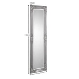 Palais Pewter Dress Mirror – Elegant Full-Length Mirror for Bedrooms – Classic Design | Julian Bowen