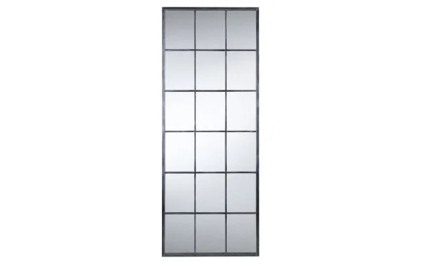 Palais Pewter Lean-To Dress Mirror – Classic Full-Length Mirror – No Wall Fixing Needed