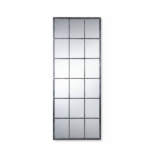 Palais Pewter Lean-To Dress Mirror – Classic Full-Length Mirror – No Wall Fixing Needed | Julian Bowen