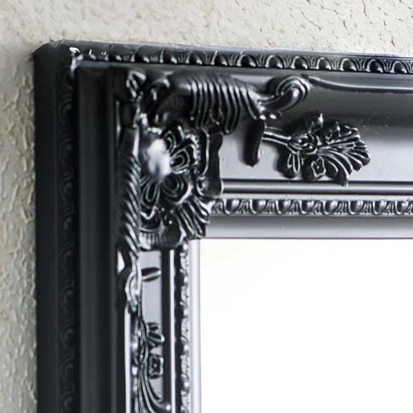 Palais Black Lean-To Dress Mirror – Bold Full-Length Mirror – No Wall Fixing Needed