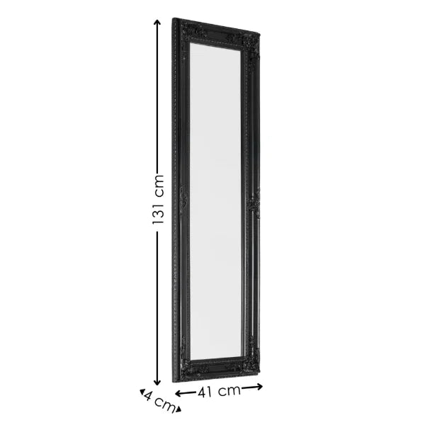 Palais Black Dress Mirror – Bold Full-Length Mirror for Bedrooms – Contemporary Design