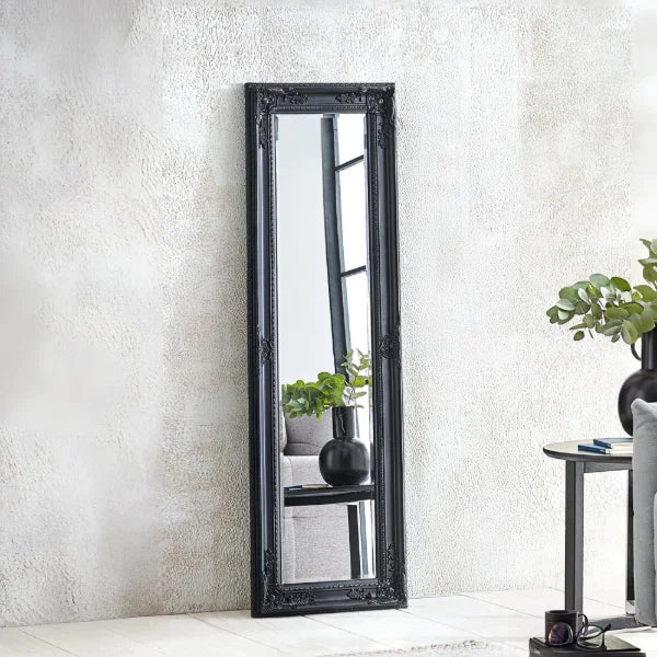 Palais Black Dress Mirror – Bold Full-Length Mirror for Bedrooms – Contemporary Design