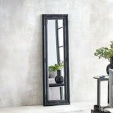 Palais Black Dress Mirror – Bold Full-Length Mirror for Bedrooms – Contemporary Design | Julian Bowen