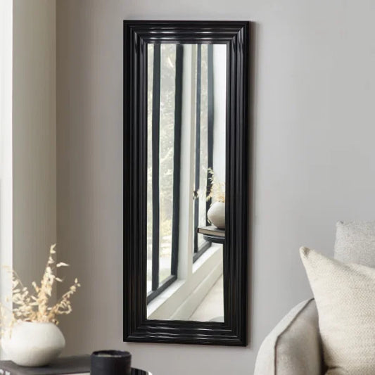 Tokyo Dressing Mirror – Gloss Black – Sleek Contemporary Design – Compact and Stylish