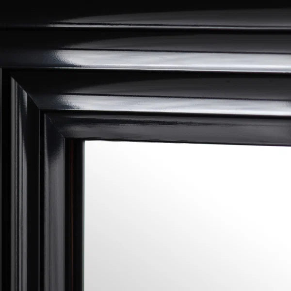 Tokyo Dressing Mirror – Gloss Black – Sleek Contemporary Design – Compact and Stylish