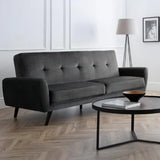 Monza 2 Seater Sofa – Dark Grey Velvet – Luxury Compact Design | Julian Bowen