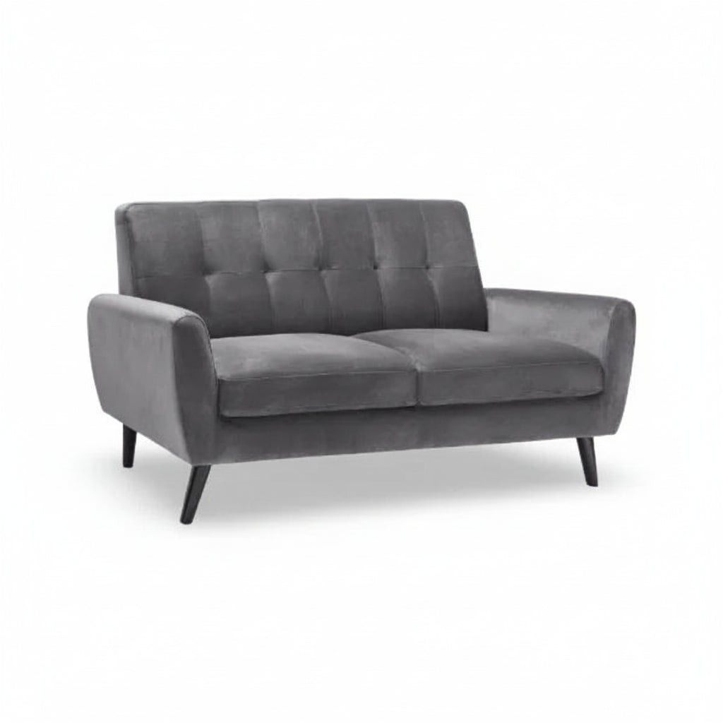 Monza 3 Seater Sofa – Dark Grey Velvet – Luxurious Family Seating | Julian Bowen