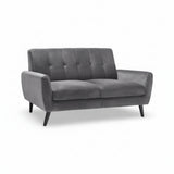 Monza 3 Seater Sofa – Dark Grey Velvet – Luxurious Family Seating | Julian Bowen
