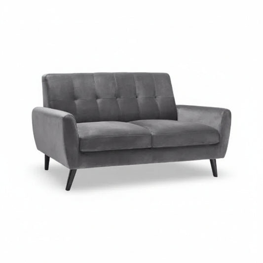 Monza 3 Seater Sofa – Dark Grey Velvet – Luxurious Family Seating | Julian Bowen