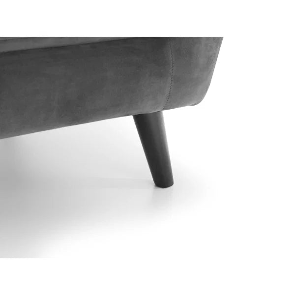Monza 2 Seater Sofa – Dark Grey Velvet – Luxury Compact Design